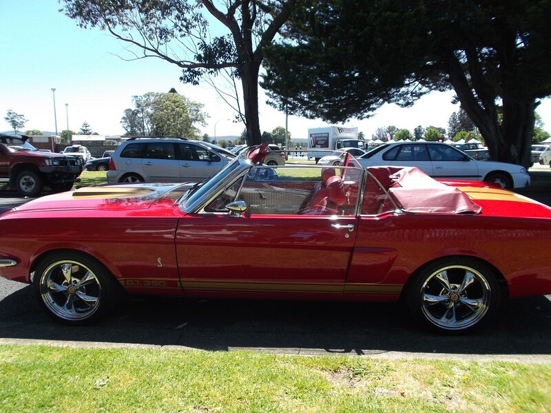 Red Convertible Car — Outdoor, Afternoon, Photograph, Tree
