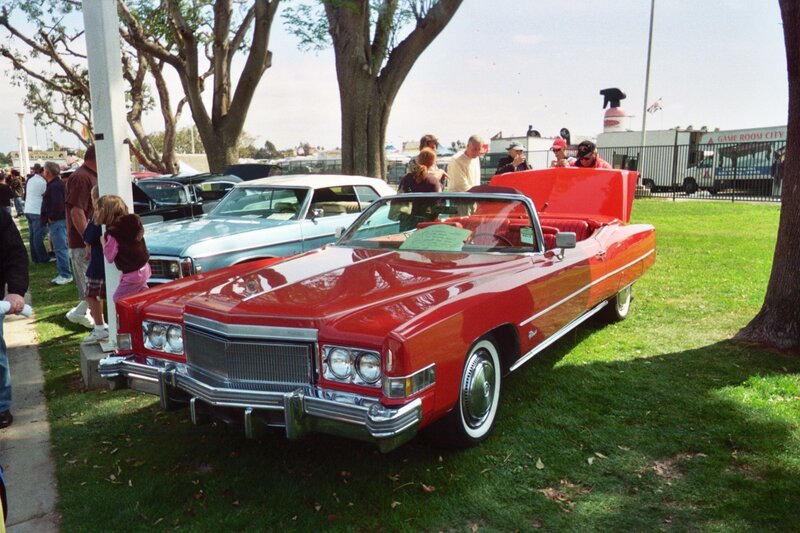 Red Convertible Car — Outdoor, Afternoon