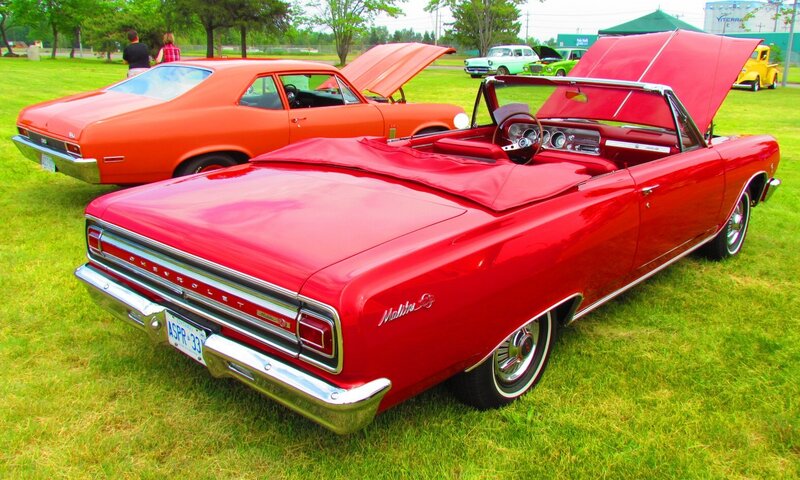 Red Convertible Car — Outdoor, Summer