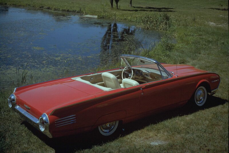 Red Convertible Car — Serene, Afternoon