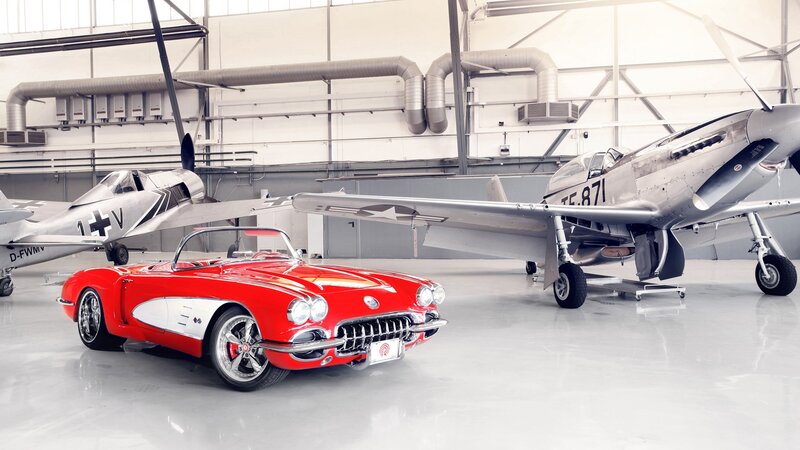 Red Convertible Car — Serene, Photograph