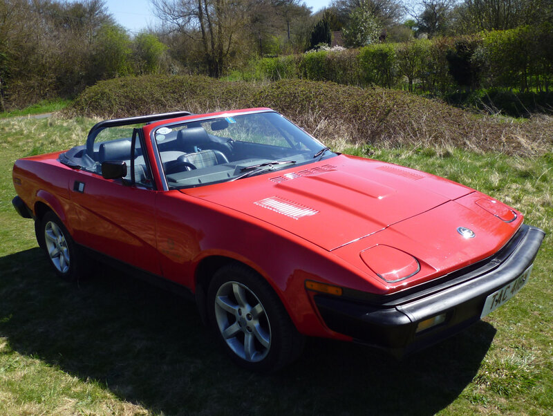 Red Convertible Car — Serene, Spring