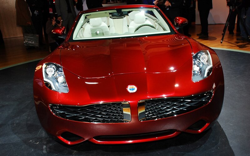 Red Convertible Car — Showroom