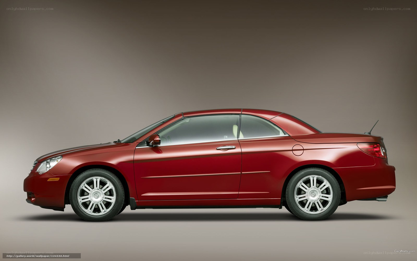 red convertible car side view