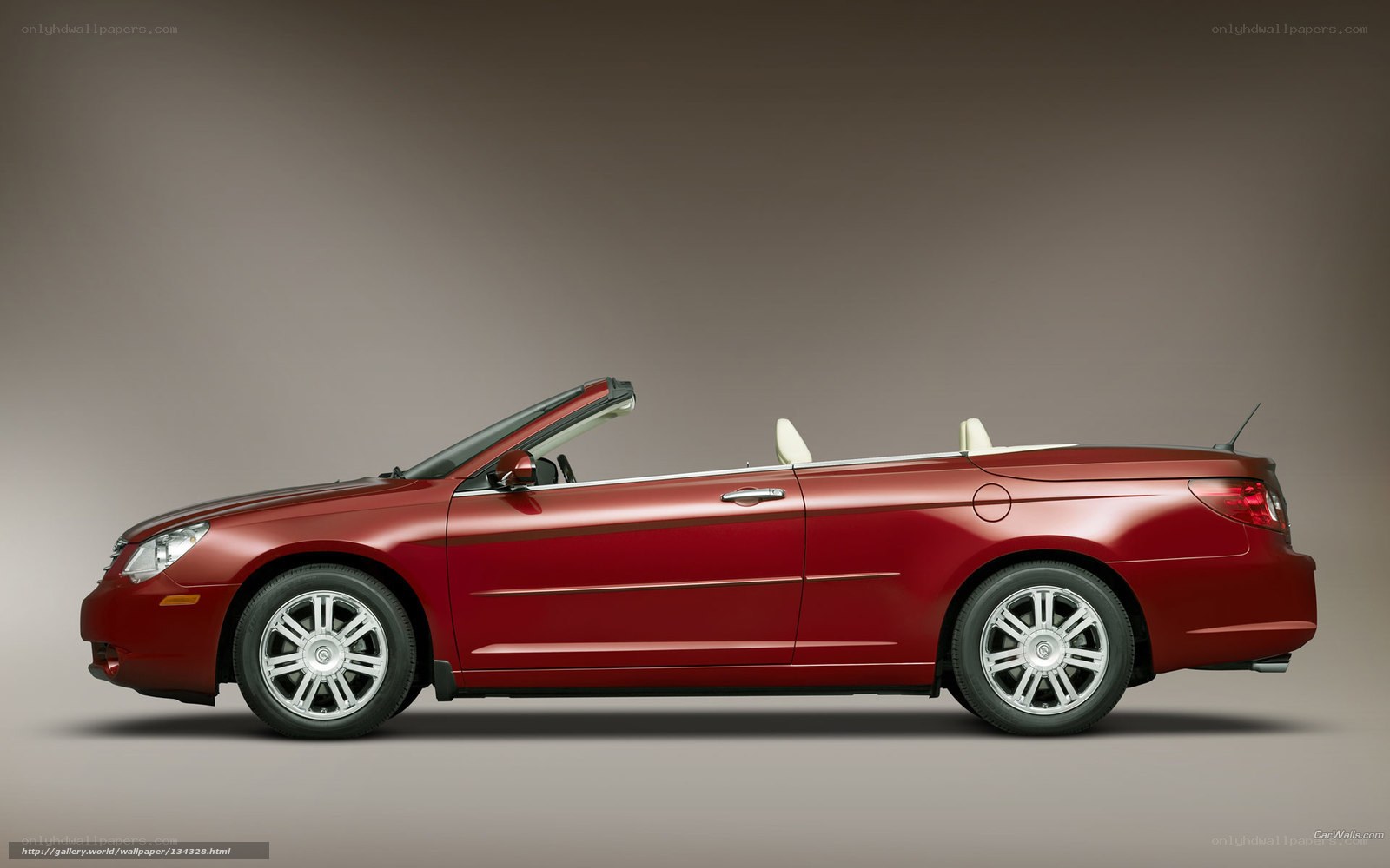 red convertible car side view