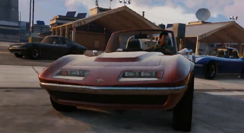 Red Convertible Car — Urban, Afternoon