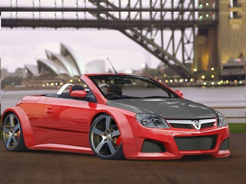 Red Convertible Car — Urban