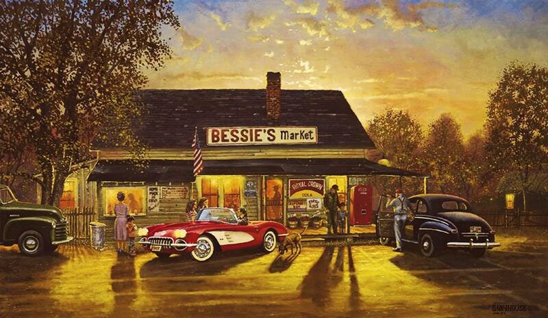 Red Convertible Car — Yellow