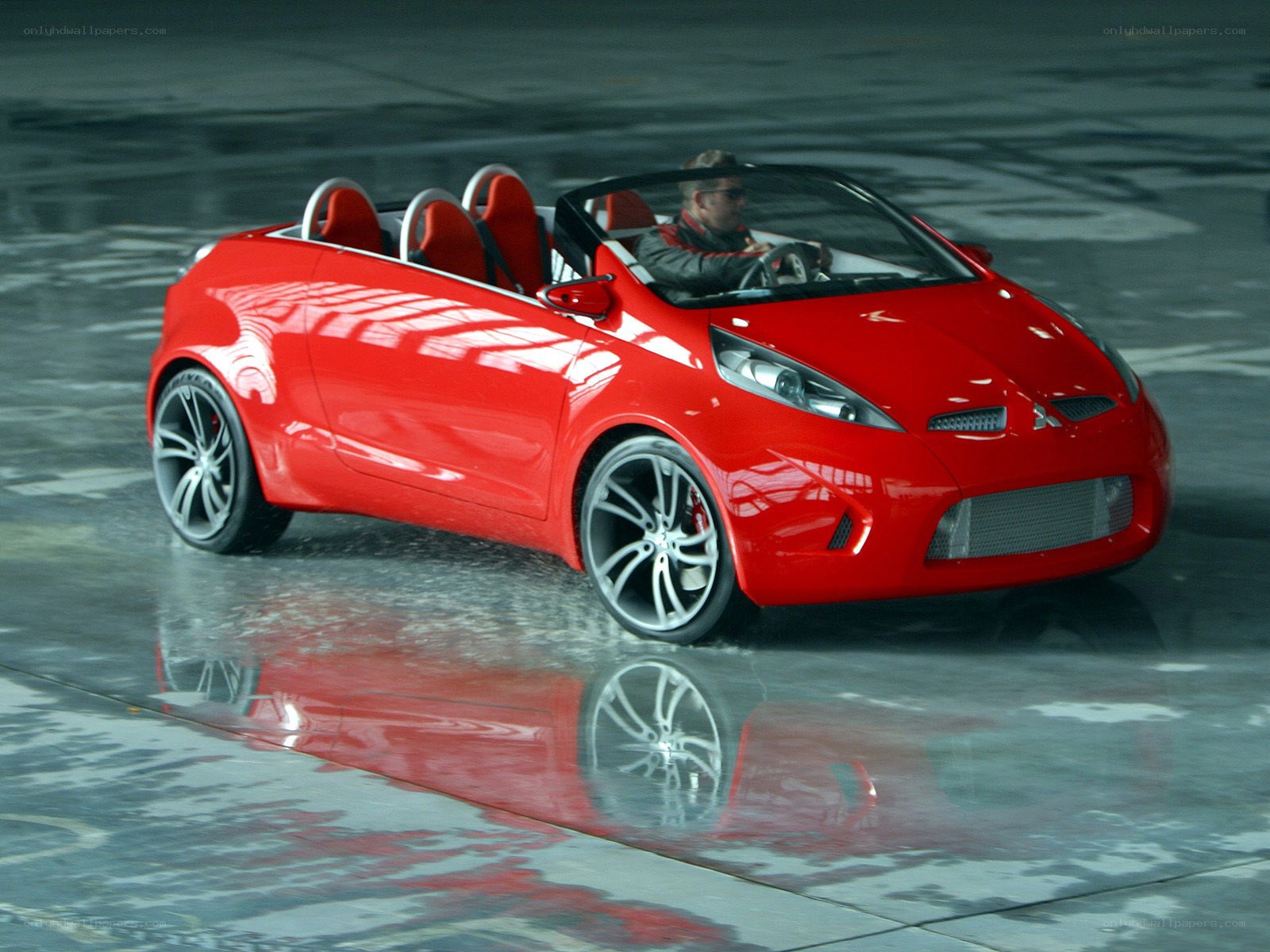 Red convertible concept car