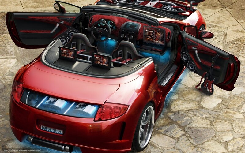 Red convertible concept car