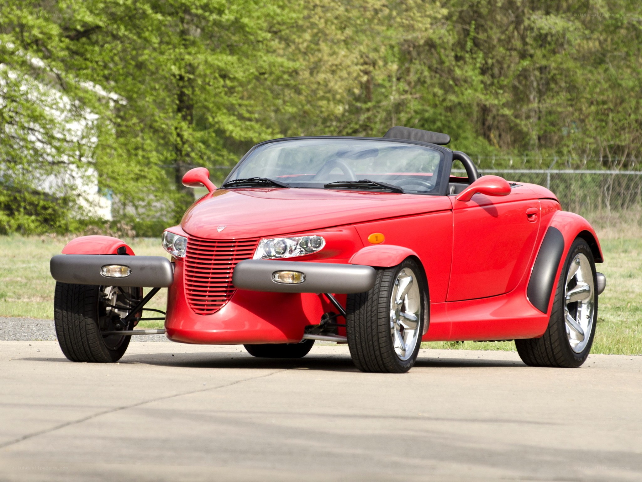Red convertible sports car