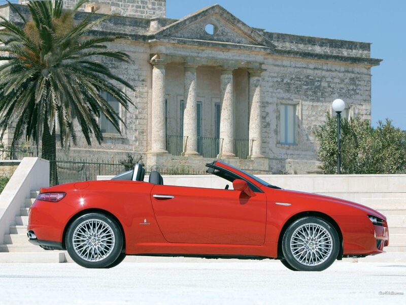 Red convertible sports car