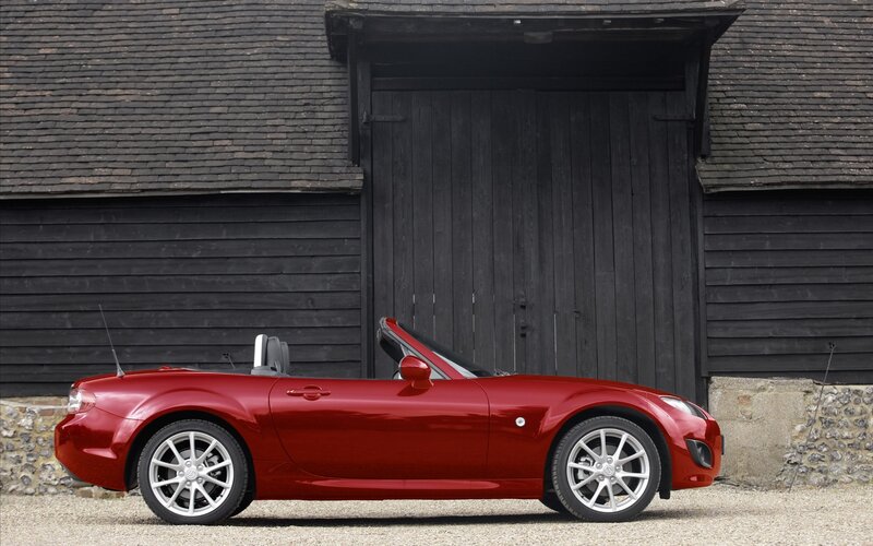Red convertible sports car