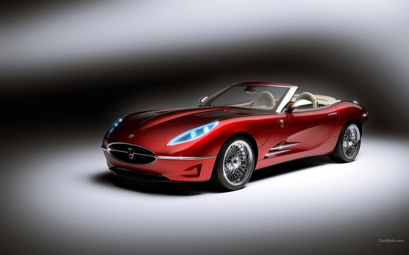 Red convertible sports car