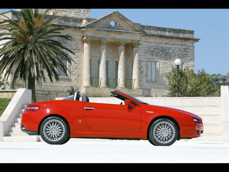 Red convertible sports car
