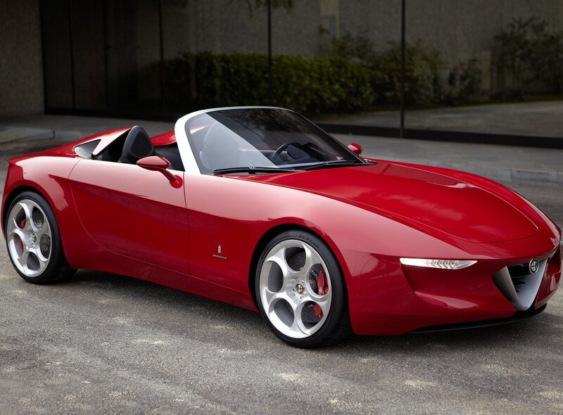 Red Convertible Sports Car — Calm, Photograph, Building