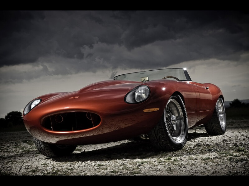 Red Convertible Sports Car — Dramatic, Night