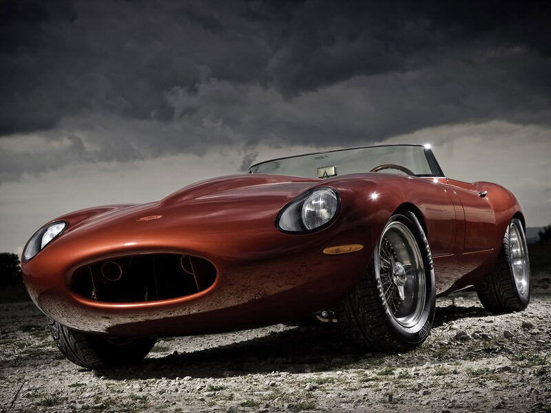 Red Convertible Sports Car — Dramatic, Photograph, Sky