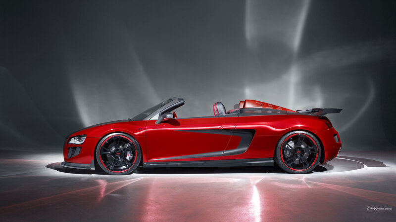 Red Convertible Sports Car — Dramatic, Photograph, Spotlight, Tire
