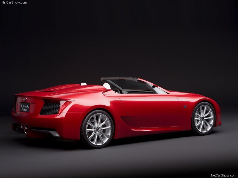 Red Convertible Sports Car — Dramatic, Photograph, Wheels, Exhaust