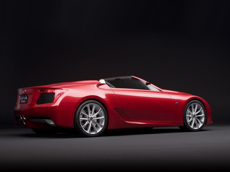 Red Convertible Sports Car — Dramatic, Photograph, Wheels, Taillights