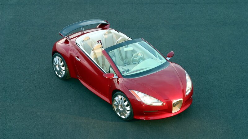 Red Convertible Sports Car — Dramatic, Photograph, White Interior