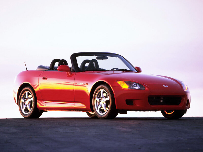 Red Convertible Sports Car — Dramatic, Sunset, Photograph, Sky, Road