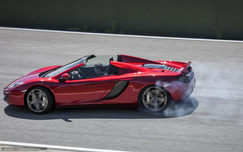 Red Convertible Sports Car — Dynamic, Afternoon, Photograph, Driver