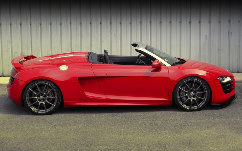 Red Convertible Sports Car — Neutral, Photograph, Wall, Asphalt