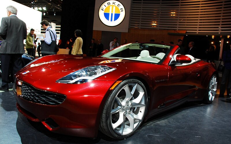 Red Convertible Sports Car — Showroom