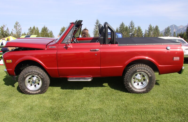 Red Convertible Truck — Outdoor, Afternoon