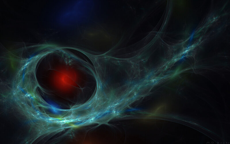 Red Core in Nebula