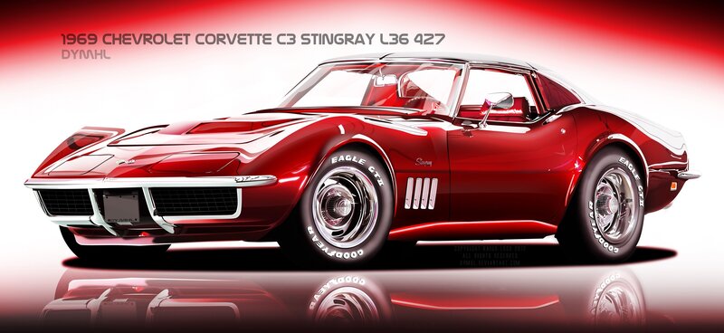 Red Corvette C3 Stingray