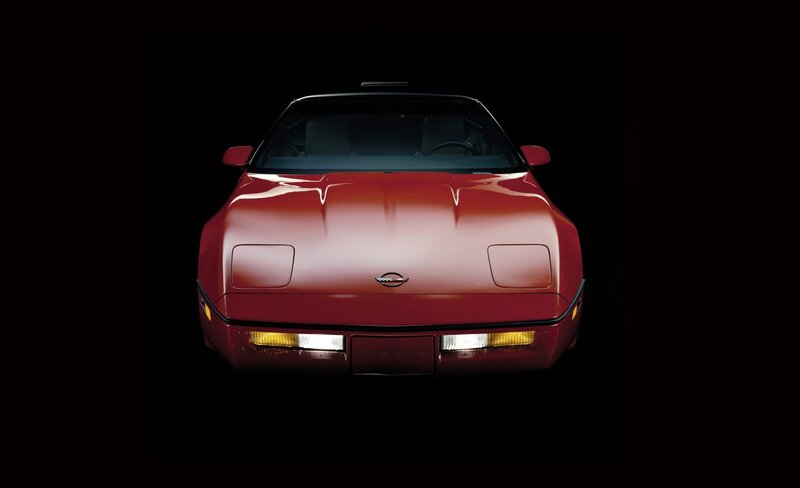 Red Corvette Car — Dramatic, Photograph