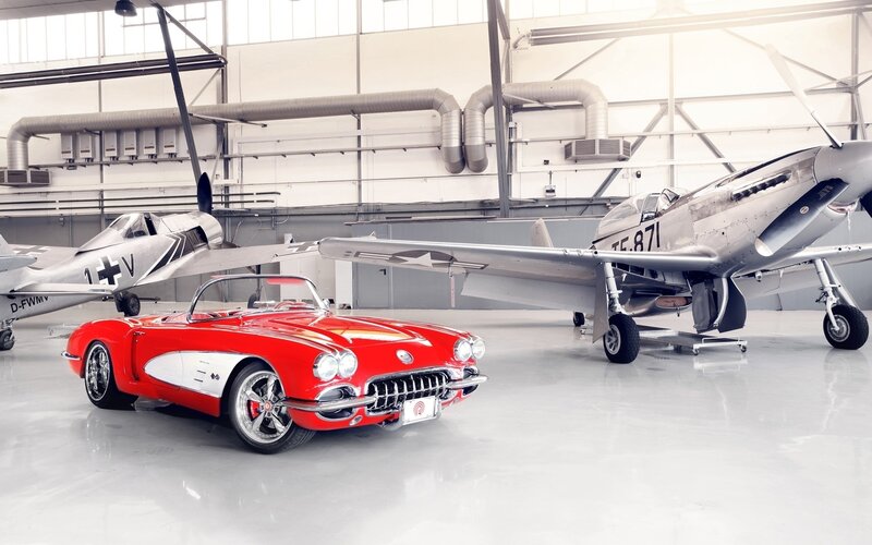 Red Corvette Car — Serene, Photograph