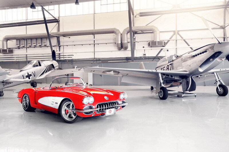 Red Corvette Car — Serene