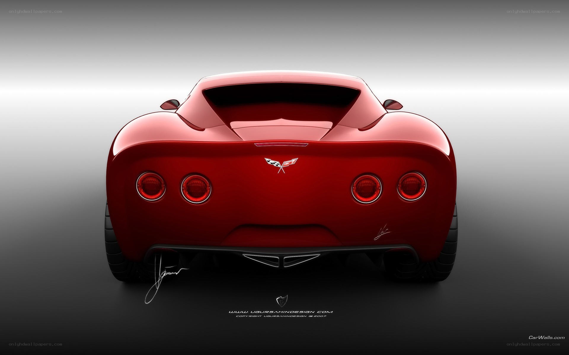 red corvette concept car