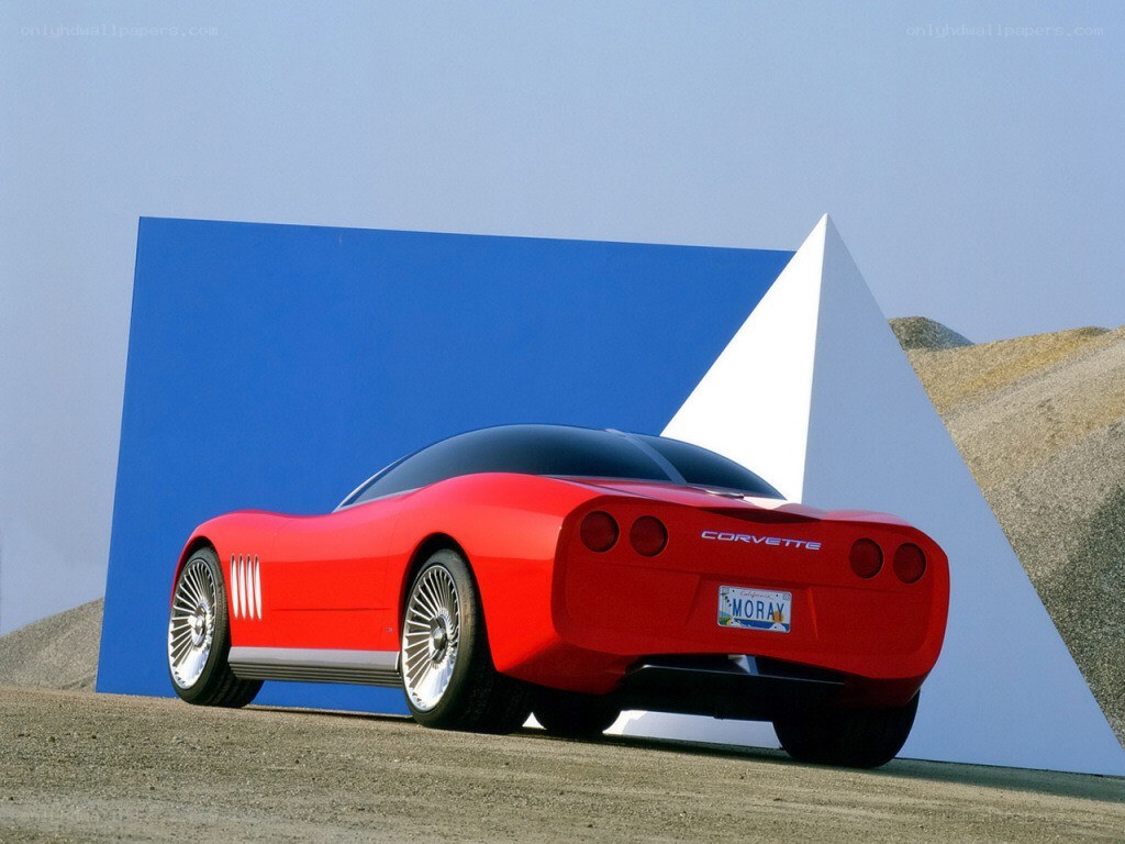 Red Corvette concept car
