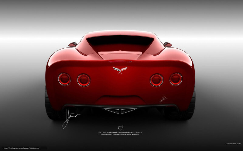 red corvette concept car