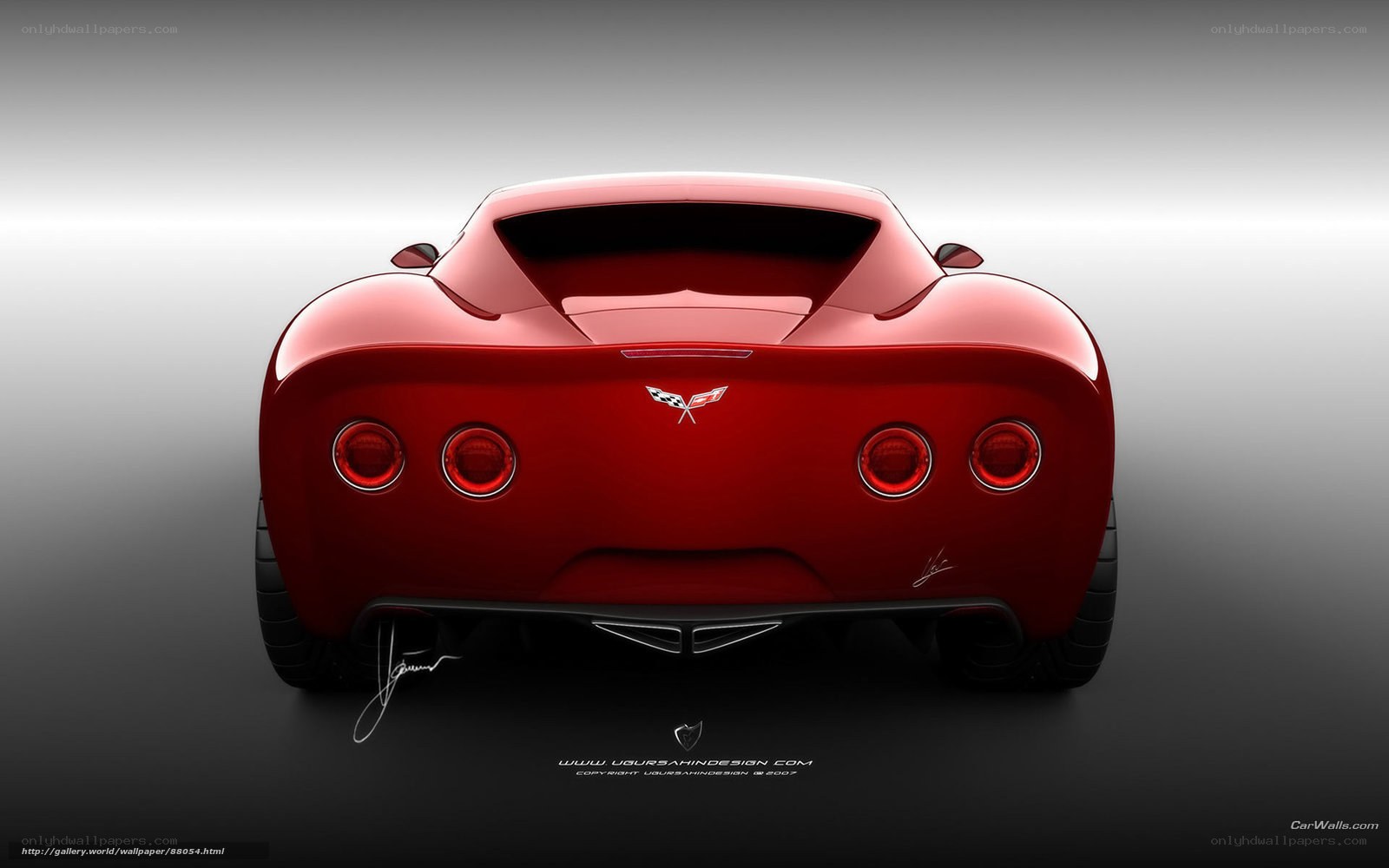 red corvette concept car