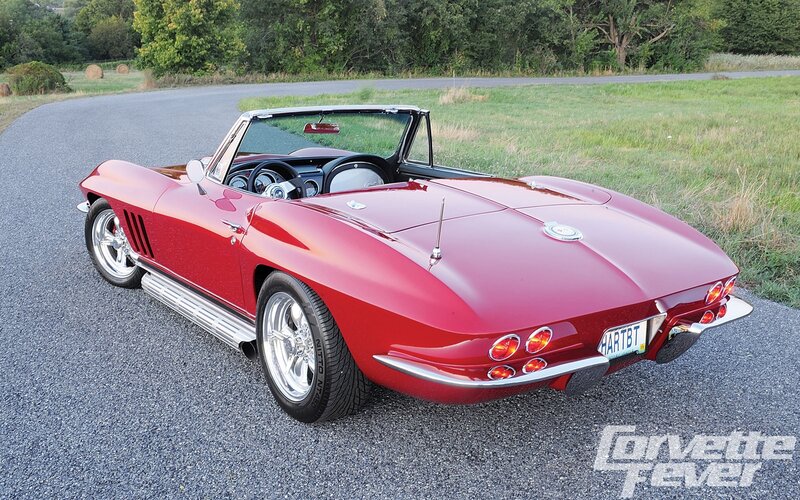 Red Corvette convertible
