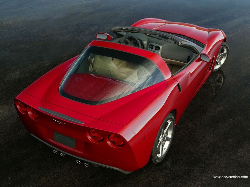 Red Corvette convertible