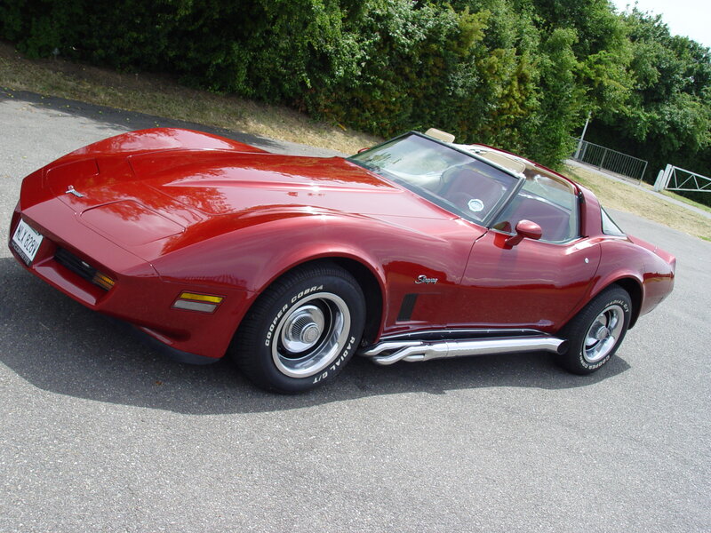 Red Corvette Convertible — Calm, Afternoon, Photograph, Car