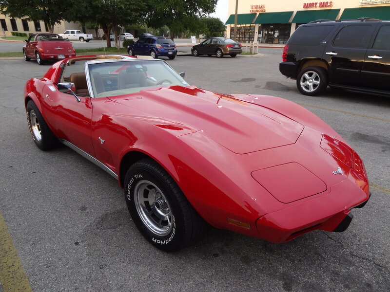 Red Corvette Convertible — Calm, Afternoon, Photograph