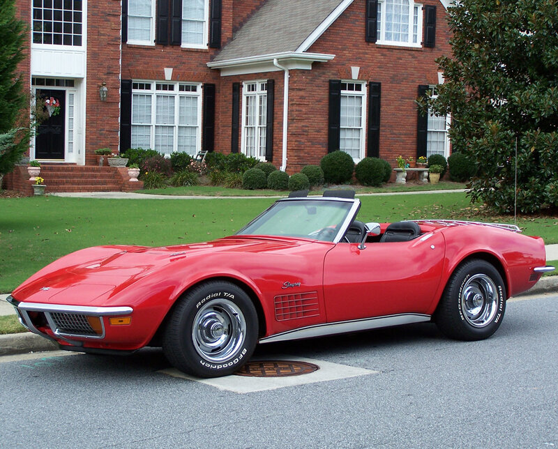 Red Corvette Convertible — Calm, Afternoon