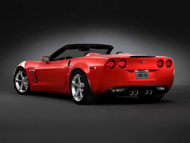 Red Corvette Convertible — Dramatic, Photograph, Car, License Plate