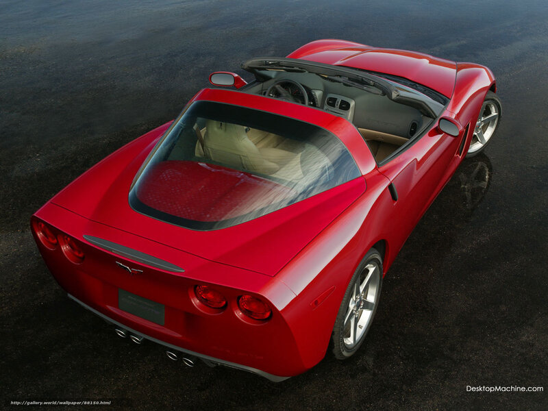 Red Corvette Convertible — Dramatic, Photograph