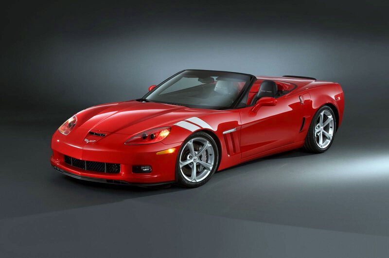 Red Corvette Convertible — Dramatic