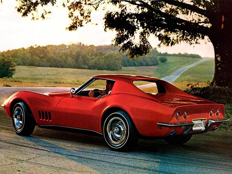 Red Corvette Convertible — Serene