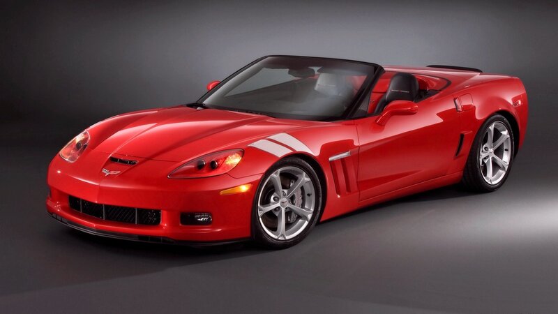 Red Corvette convertible sports car